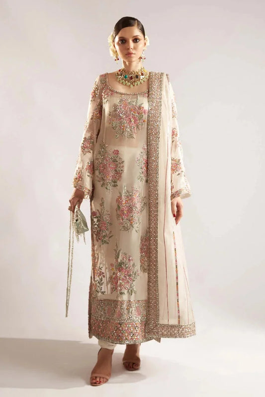 Hussain Rehar Skin Bridal Collection Net Replica