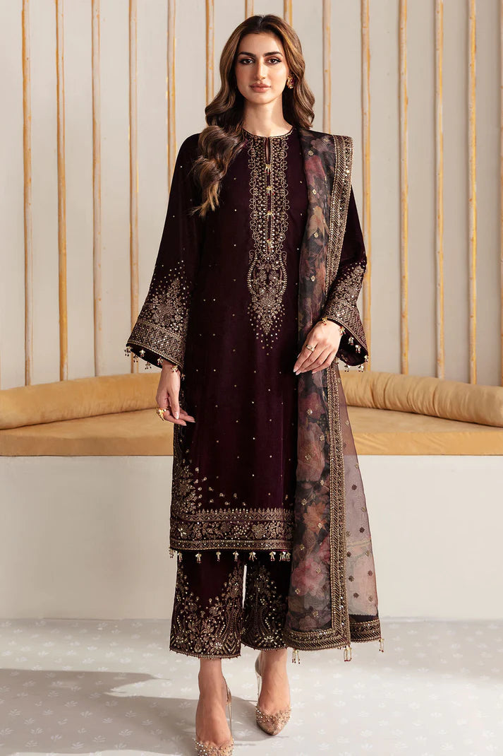 Jazmin Maroon Formal Collection Velvet Replica