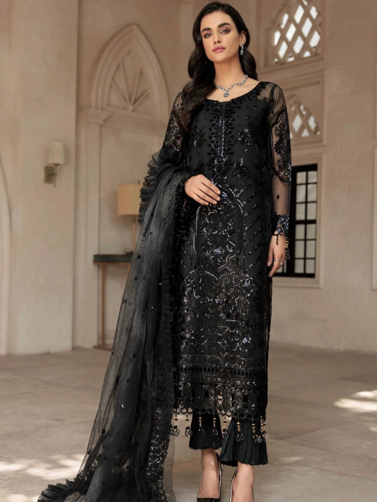 Eman Adeel LUX Black Formal LB67899