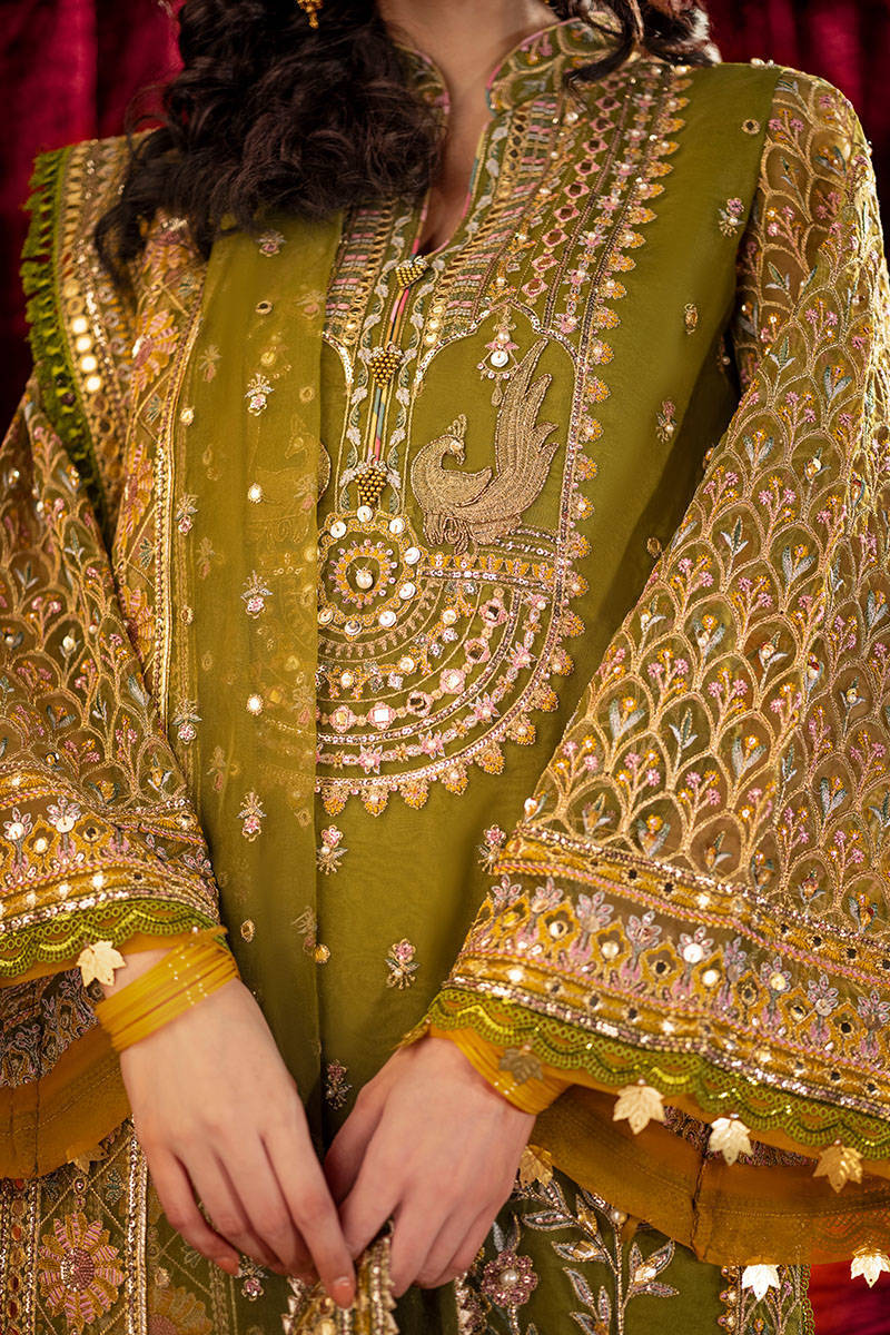 Mohsin Naveed Ranjha Mehndi Green Formal LF0925