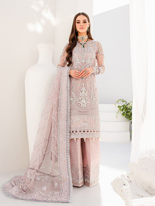 GULAAL ORGANZA Embroidered Suit With Silk Trouser LF10099