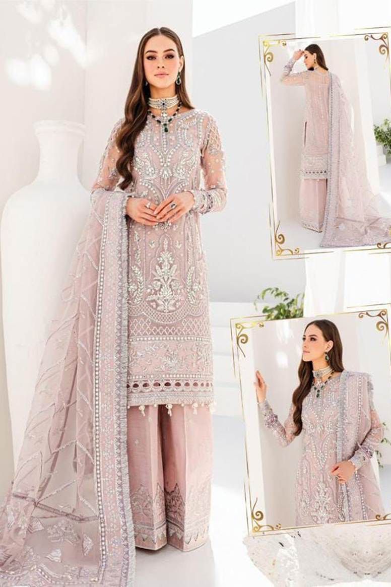 GULAAL ORGANZA Embroidered Suit With Silk Trouser LF10099