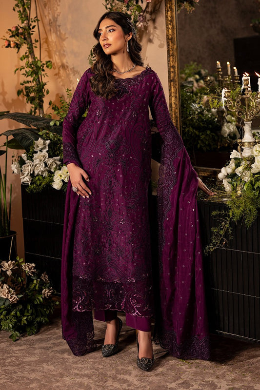 Mina Kashif Maroon Formal Collection Silk