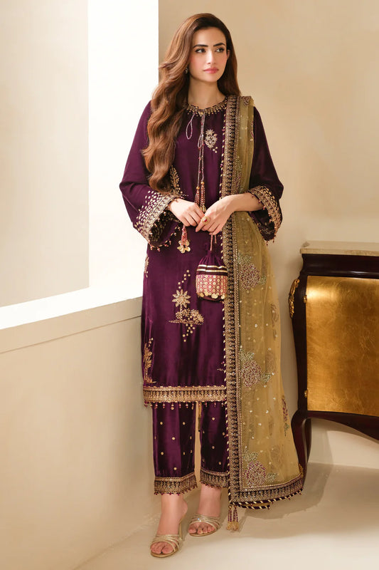 Jazmin Maroon Formal Collection Velvet Replica