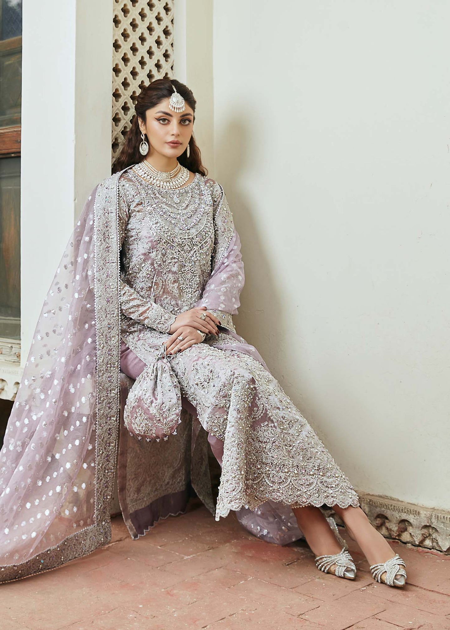 Kanwal Malik Purple Formal Net Collectionlf88