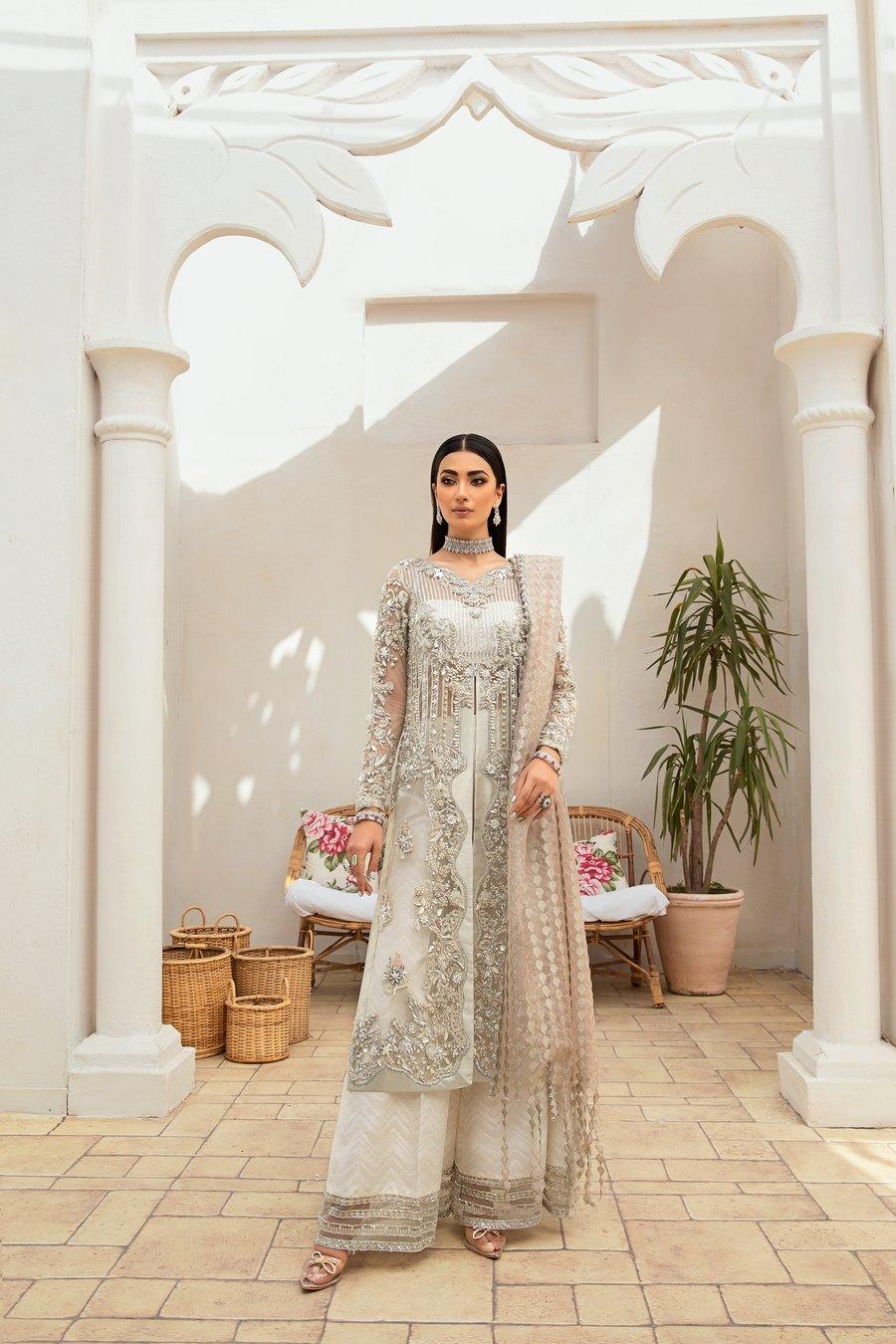 Mariam hussain White pearl Luxury Collection LF 0931