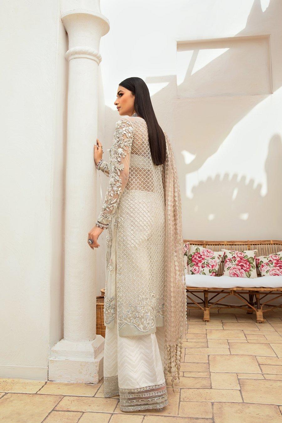 Mariam hussain White pearl Luxury Collection LF 0931