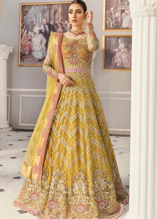 Yellow Bridal Collection Net Maxi