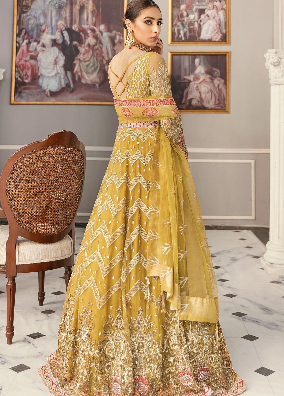 Yellow Bridal Collection Net Maxi