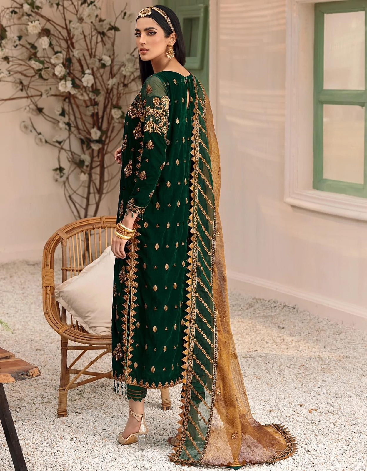 Velvet Wedding Collection-GREEN Eid COLLECTION 2022-23