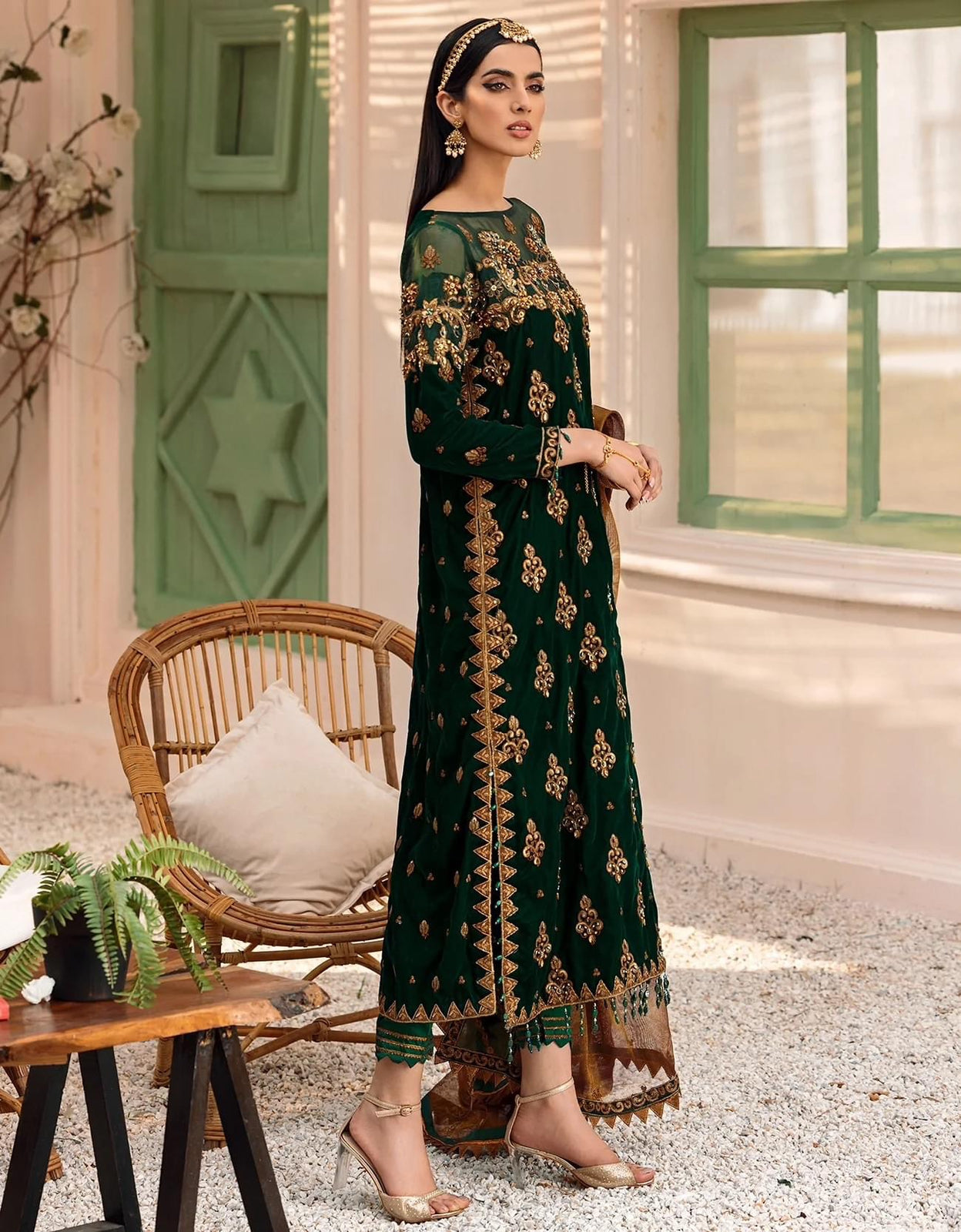 Velvet Wedding Collection-GREEN Eid COLLECTION 2022-23